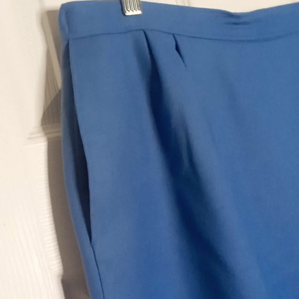 wool Pendleton straight skirt VTG 14 Blue